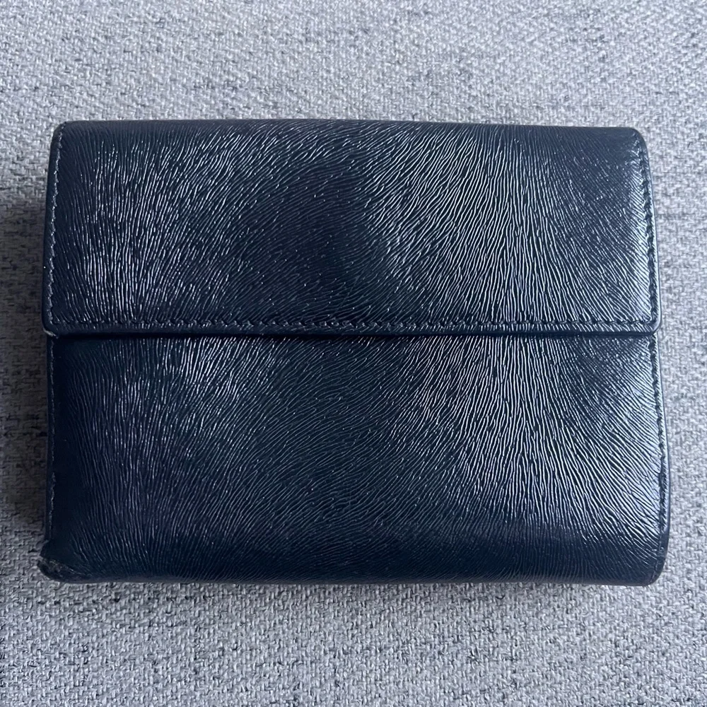 Fendi Black leather compact wallet